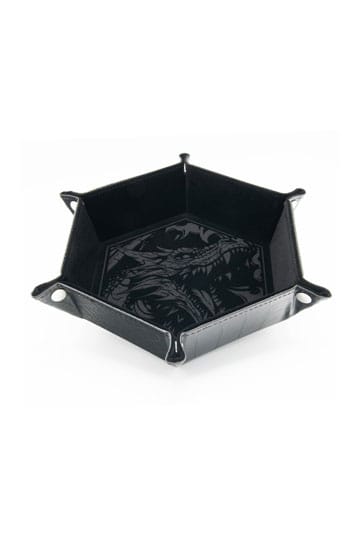 CritStones Folding Dice Tray Dragon Skin Edition Black