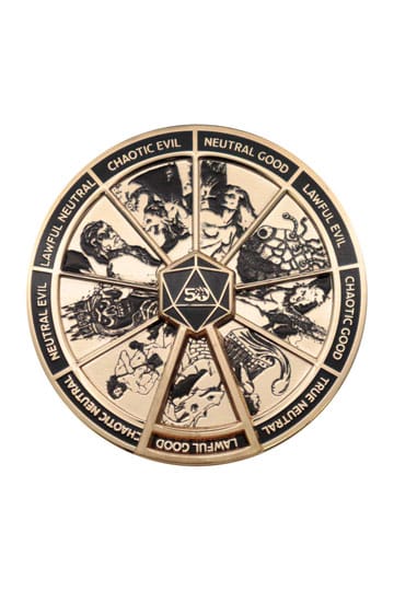 Dungeons & Dragons Pin Badge Alignment Spinner Coloured Limited