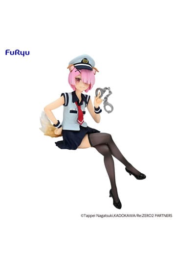 Statue Ram Police Officer Cap with Dog Ears 16 cm