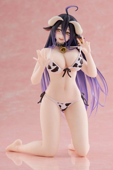 Overlord PVC Statue Desktop Cute Figure Albedo Cow-Print Swimsui