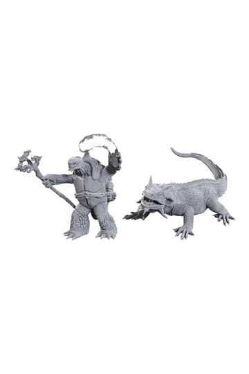 Unpainted Miniatures Tortle Druid & Wild Shape Giant Lizard