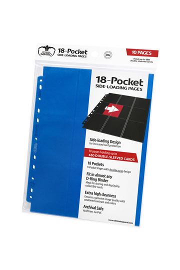 Ultimate Guard 18-Pocket Pages Side-Loading Blue (10